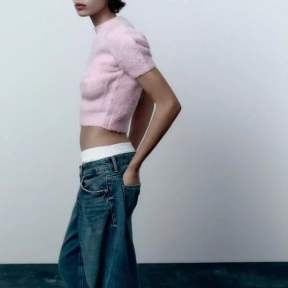 Zara Embroidered Knit Sweater S - Picture 4 of 5